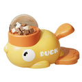 2-In-1 Durable Duck Shaped Treat Dispenser Toy PC Food Puzzle Slow Feeder for Small Medium Cats and Dogs Made in China